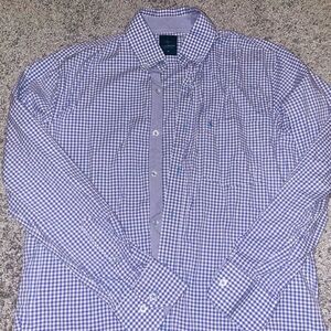 Men's Purple Checkered Shirt Size Medium